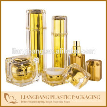 2015 New acrylic cosmetic jar and lotion bottle with pump